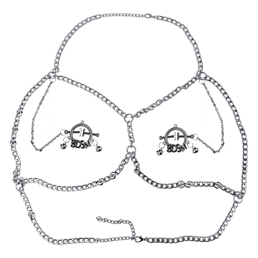 Adjustable Metal Breast Labia Clip Non-Piercing Adjustable Metal Nipple Clamps on Rings Breast Women's Nipple Clip Stimulator