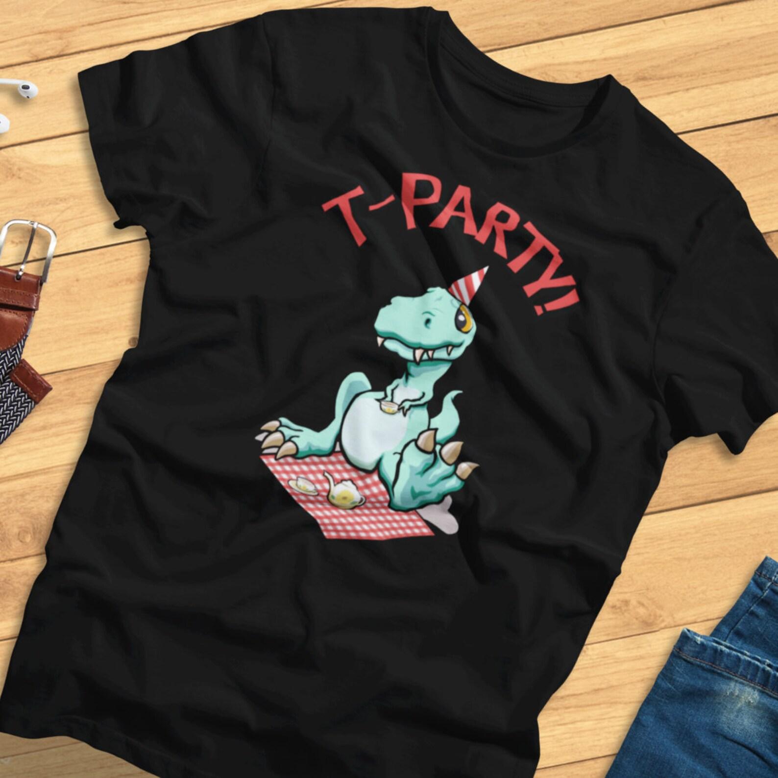 T-Party! - Funny T-Rex Tea Party - T-Shirt 4XL