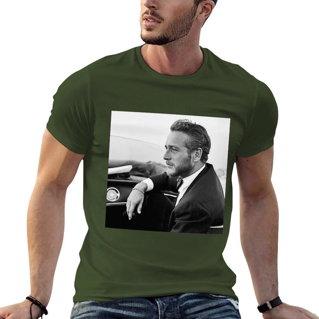 Paul Newman Poster T-Shirt customizeds boys whites vintage clothes mens cotton t shirts