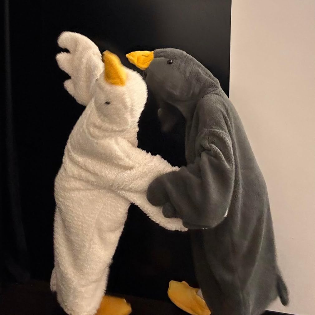 Goose Kigurumi Pajamas for Women and Plus Fluffy Hooded with Cute Animal Fluffy Warm Warm for Cold Weather [MTKCNTL] Men, Size, Shoes, Couples'