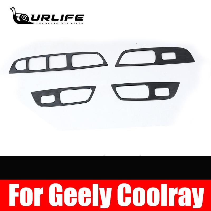 For Geely Coolray - Car Styling Internal Gear Box Panel Outlet Windows Control Interior Sticker Auto Frame