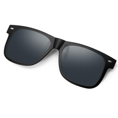 SOXICK Polarized Wellington Attaches To Perfect for and UV400 Protection Clip-on Sunglasses, One-Touch Attachment, Smoke, Glasses, Driving, Fishing,