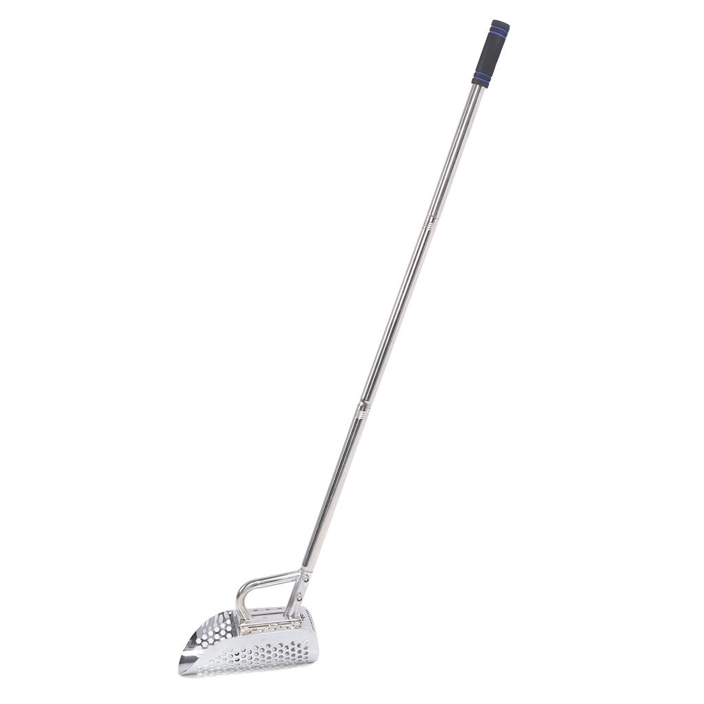 Sand Scoop for Metal Detecting Stainless Steel Fast Sand Sifter Shovel with Long Handle for Underwater Treasure Finding