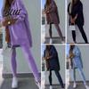 Athleisure apranga 2 vnt./rinkinys Moteriškas viršutinis ir kelnių rinkinys Su gobtuvu Ilgomis rankovėmis Skeltukas Gatvės stiliaus Sportinis kostiumas Žemutinė dalis Hoodie Tampri juosmens siauro kirpimo kelnės Sportas