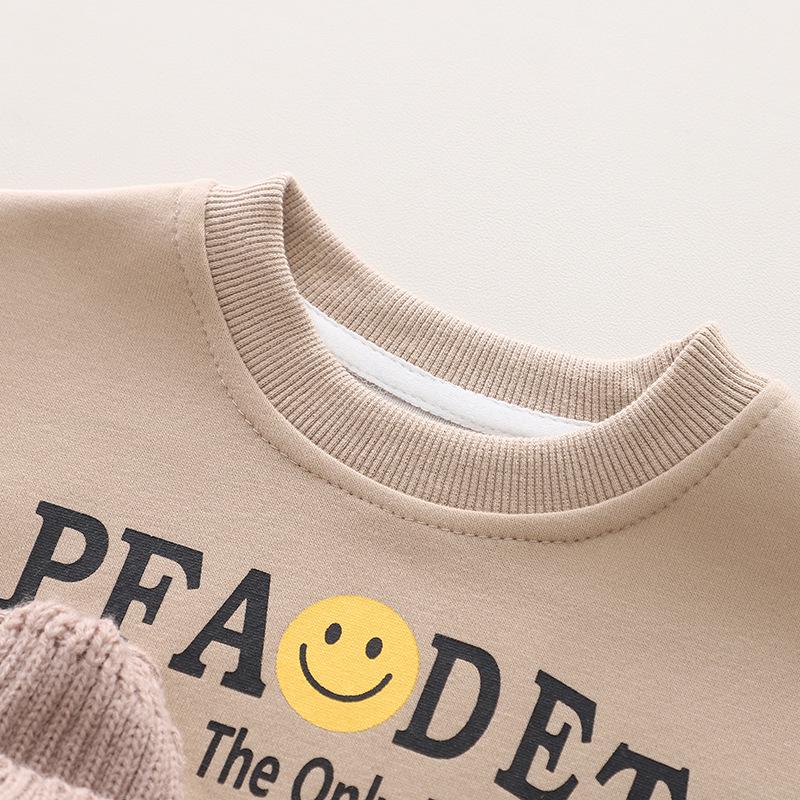 Yihow Boys' 3D Bear Sweatshirt Set - Spring/Autumn Kidswear