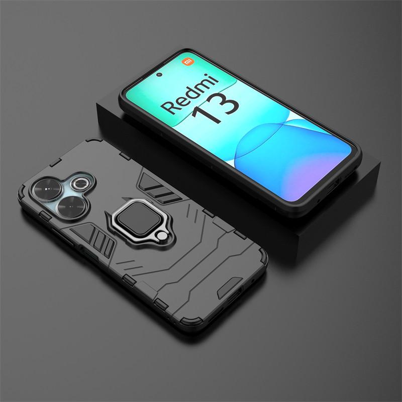 For Xiaomi Redmi 13x Case Xiaomi Redmi 13x Cover Shockproof Armor PC Silicone Stand Holder Phone Back Cover For Xiaomi Redmi 13x