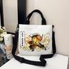 Anime Demon Slayer Canvas Crossbody Bag Cartoon Figures Print Shoulder Bags Fashion Minimalist Commuting Storage Handbag Gifts