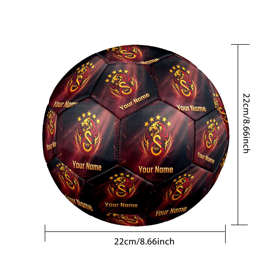 Personalized Size 5 Football Galatasaray FC Pattern Outdoor Game Sports Ball Gift