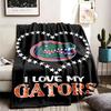 Florida Gators Theme Personalized Outdoor Flannel Blankets Soft And Suitable For All Seasons Perfect For Sofas Beds And Camping