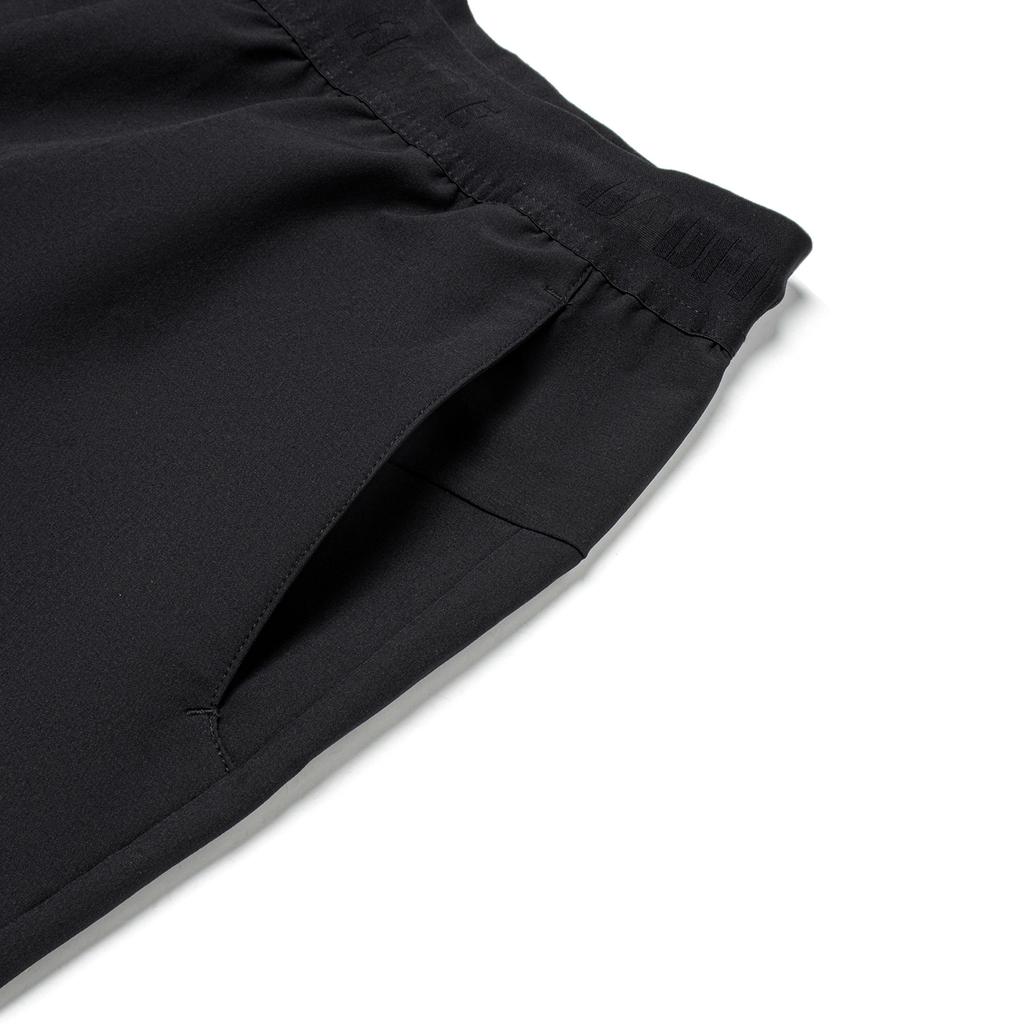 Li-Ning Aape Collaboration Series Badfive Letter Print Quick-Dry Cool Antistatic Loose Knit Sports Pants Men Bottoms Black AYKT899-1