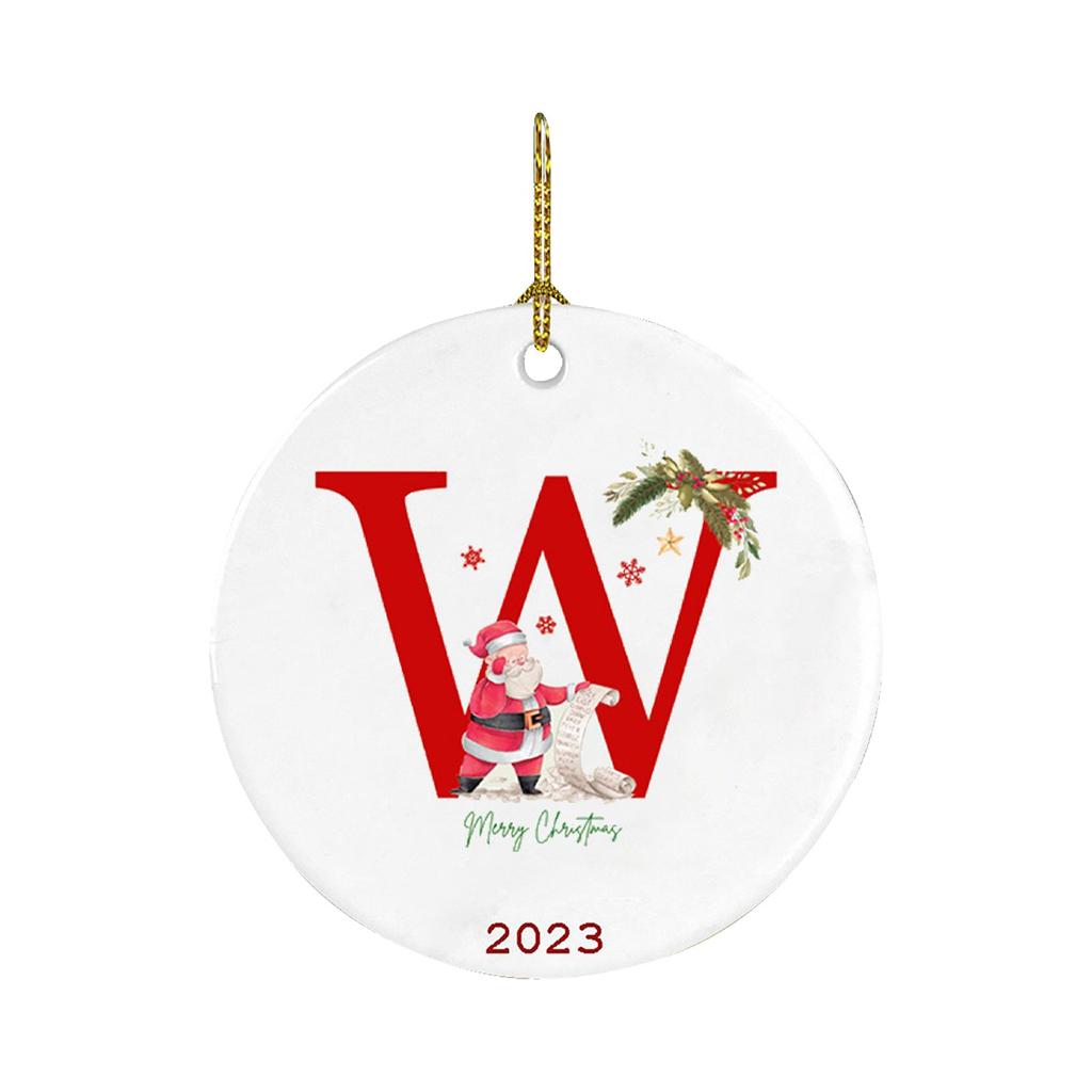 26 Letters Christmas Pendant Acrylic Car Pendant Christmas Tree Decoration