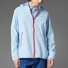 Adidas Originals Convertible Hooded Golf Fashionable Versatile Zip Long Sleeve Jacket Men Jackets Clear-Sky JF5013