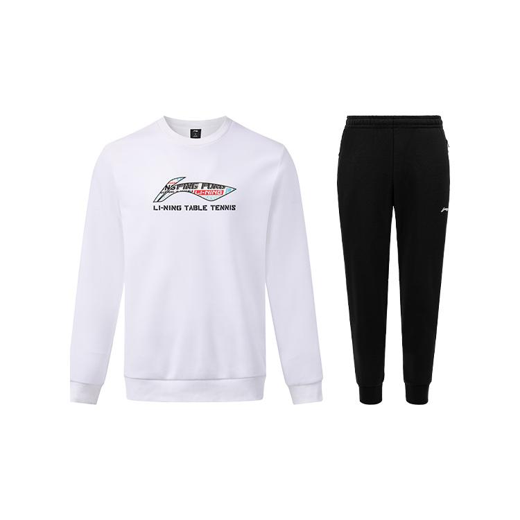 Li Ning Sweatshirt Set Unisex White+Black AWDT281-1+AKLTC39-1 3XL