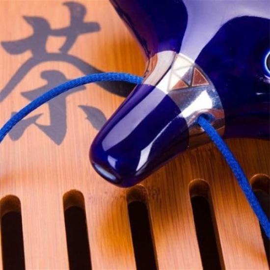 Ocarina, BlueBrown, 12 Holes, Ceramic Tube, Legend of Zelda Replica, High Quality Alto C, AFUNTA, with Japanese Instructions, Cosplay, Sheet Music