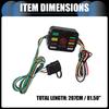 INFINAUTO Powered 3-to-2 Wire Splice In Trailer Tail Light Converter Vehicle 4 Pin Wiring