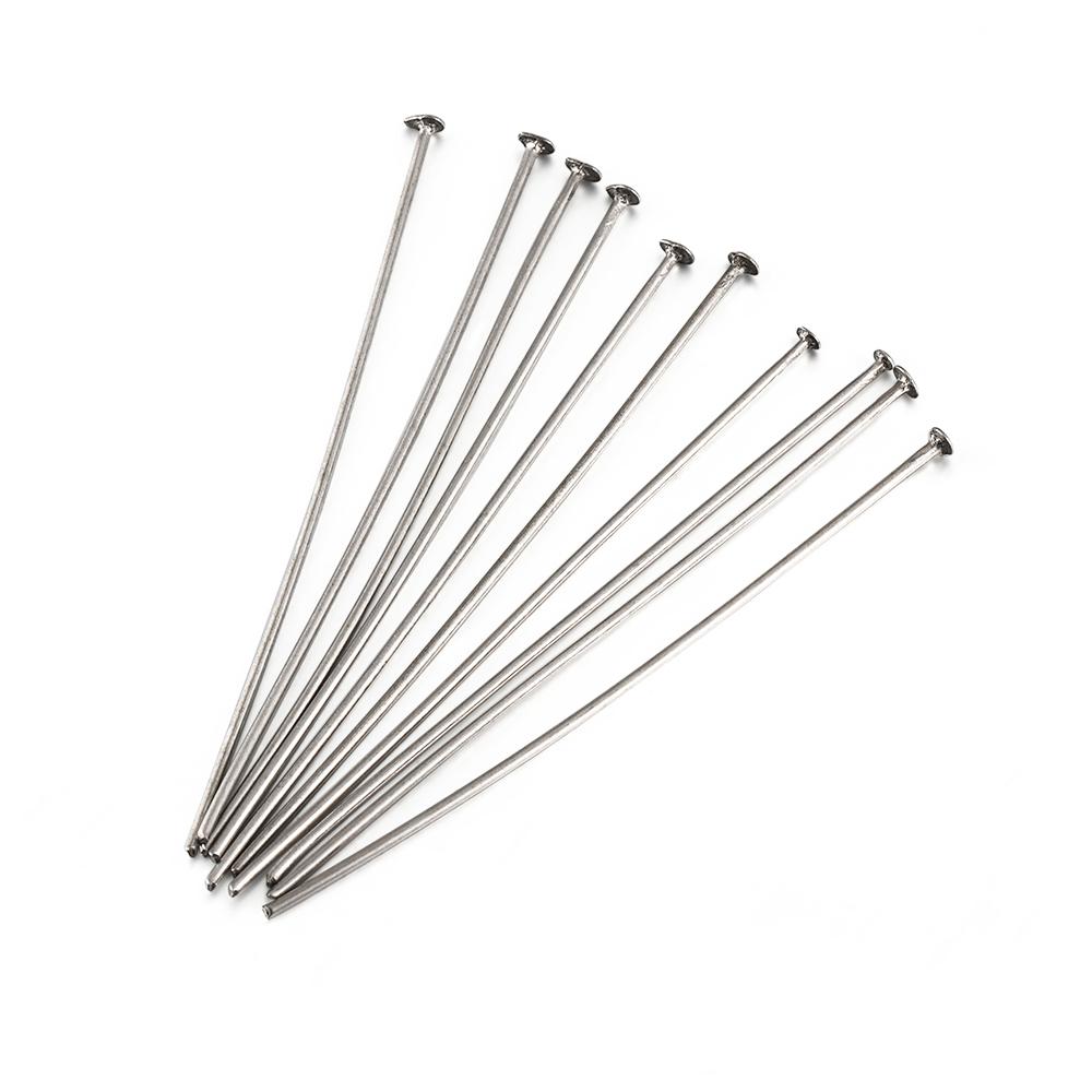 

100pcs Stainless Steel Flat Head Pins for Jewelry Making Supplies Ball Pins Jewelry Findings Headpins Eye Pins Accessories 15mm