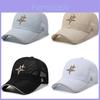 Baseballkappe Herren Atmungsaktives Netz Bestickter Stern Sonnenhut Für Outdoor Freizeit Sonnenschutz