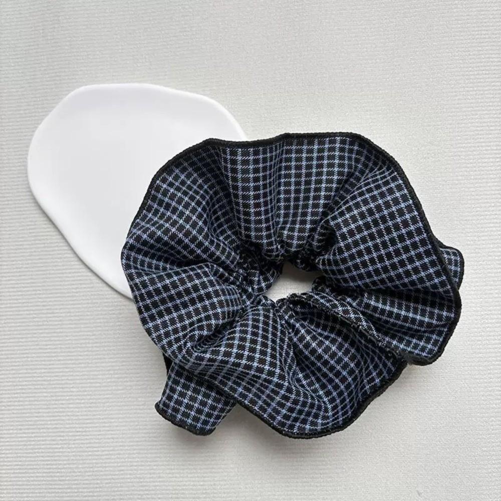 2pcs/set Double-Sided Hair Ties Plaid Hair Ropes Vintage Leopard Print Scrunchies  Commute