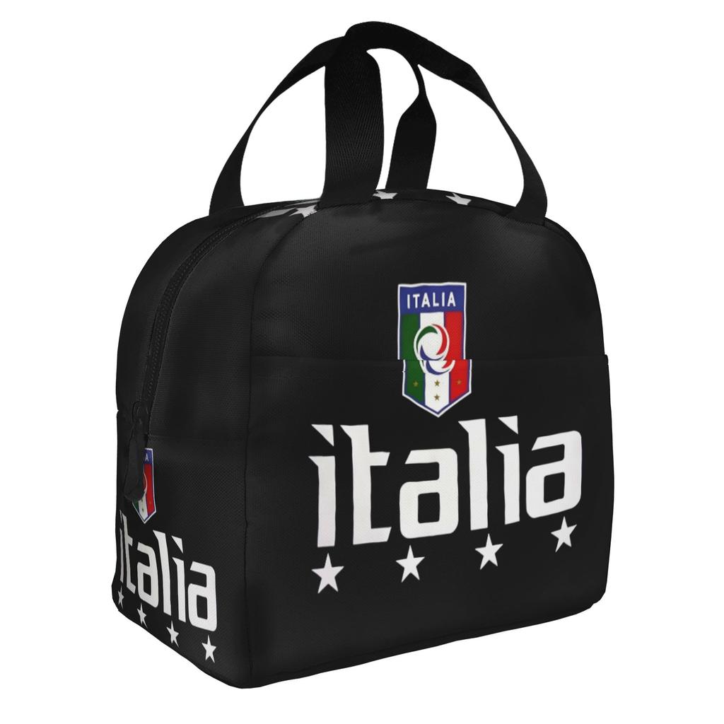Soccer Italia Figc Insulated Lunch Bag for Camping Travel Italyan Football Lover Waterproof Thermal Cooler Bento Box Women Men