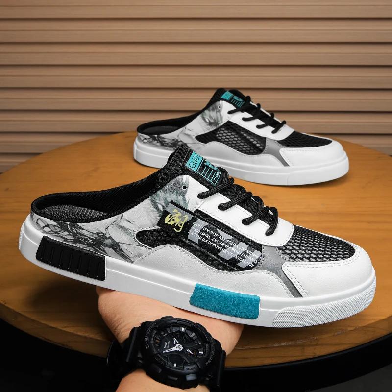 

Мода Большой Размер 47 Роскошные Мужские Полушлепанцы Сандалии Удобная Повседневная Обувь Мужские Модные Кроссовки Аниме Мужские Шлепанцы Слайды Обувь 47 чёрный