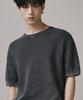 Beodeonteu Pigment Washed Round Neck Knit [Charcoal]