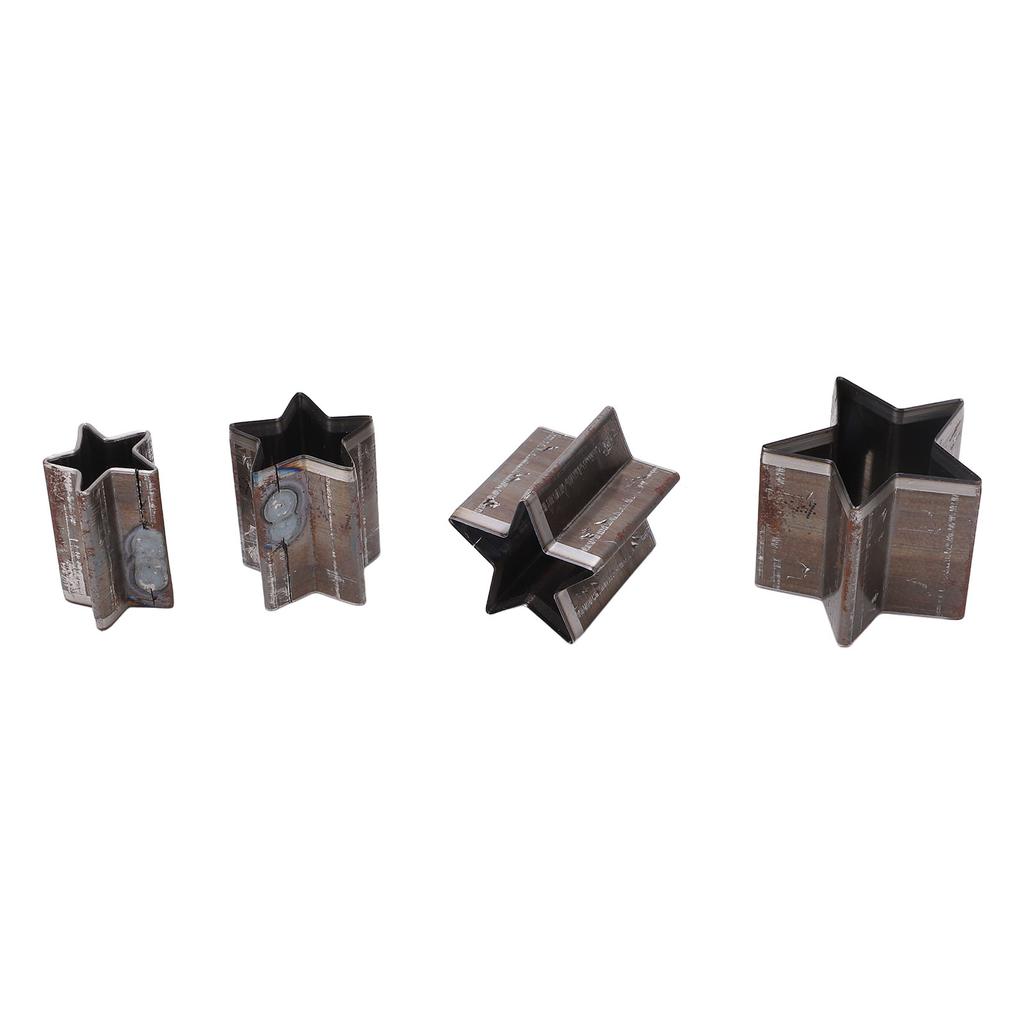 4PCS Pentagram Cutting Mold Alloy Steel Leather Punching Die Set with Storage Box for Handicrafts