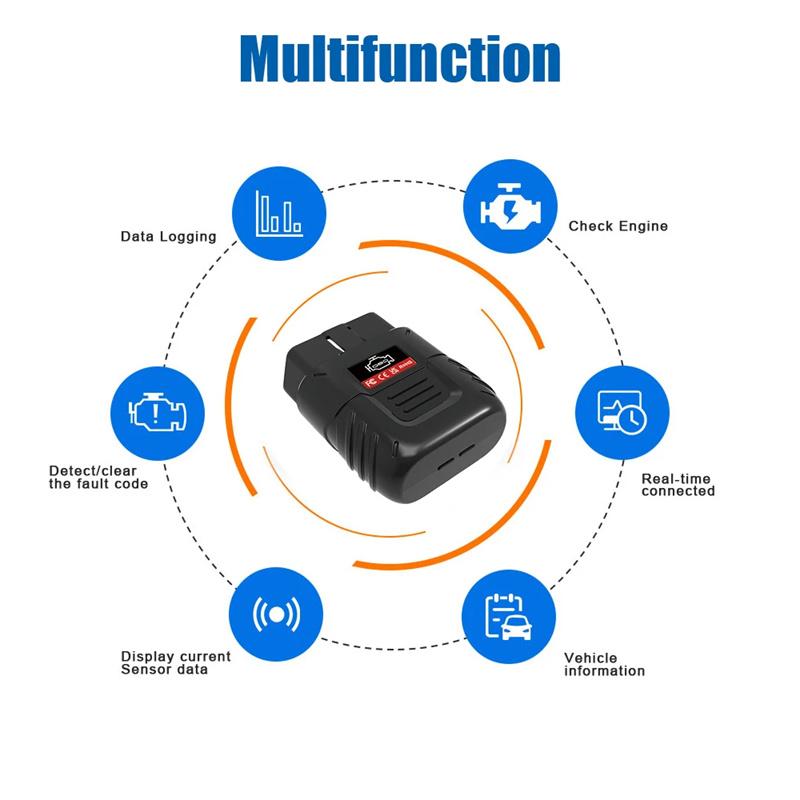 Obdii Code Reader Elm 327 Scanner Car Diagnostic Tool Auto Scan Tool Obd2 Scanner For Ios Android Pc Bluetooth-Compatible 4.0