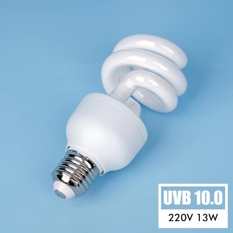 13W/26W 220V Pet Reptile Heating Lamps 5.0 10.0 UVB Heat Lamp Amphibian Vivarium Tortoise Turtle Snake Energy Saving Lighting