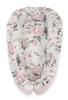 Premium baby cocoon playpen swaddle with ruffles - Romantic peonies