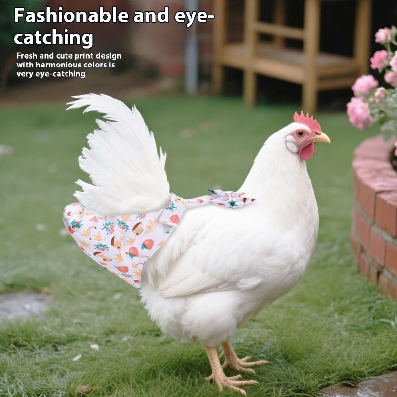 New 1/2Pcs Cute Cartoon Fashion Chicken Duck Vest Diaper Hen Belt Pet Traction Rope Set Comfortable Leads Pet Poultry Supplies