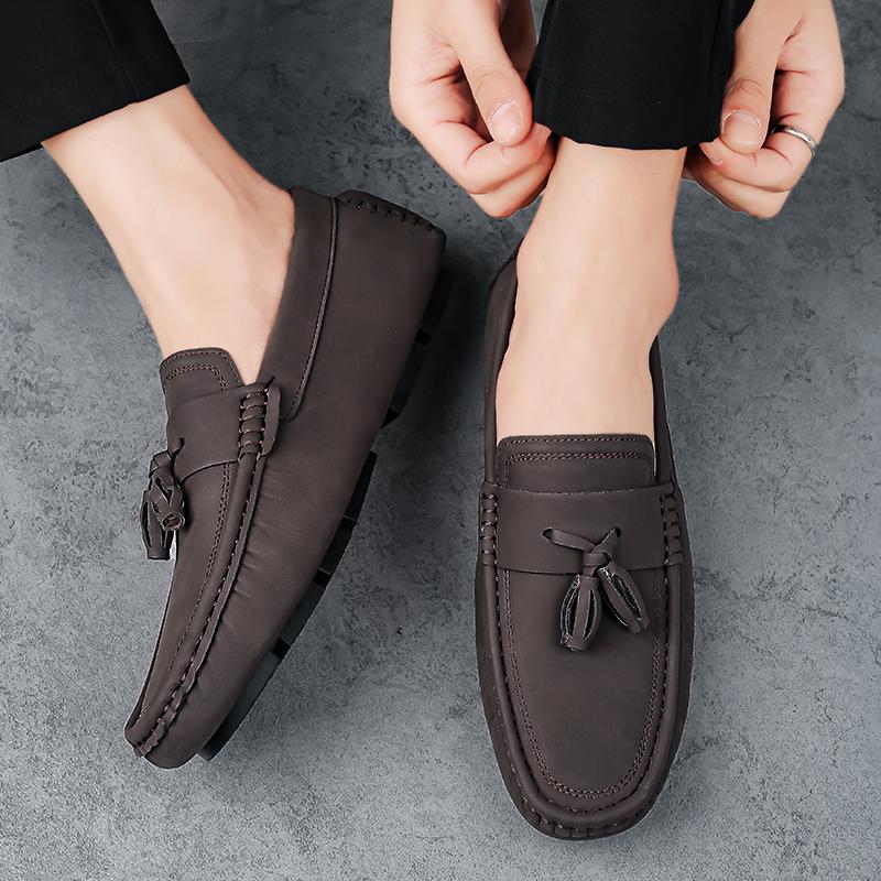 Man's Luxury Brand Loafers Sneakers 46 Comfortable High Quality Men Casual Shoes Fashion Genuine Leather Suede Moccasins Flat Dr