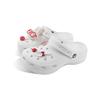 Crocs Classic Platform Clog EVA Glasses Rabbit Cute Versatile Classic Cloud Dok Niche Campus Style Hole Shoes Unisex White