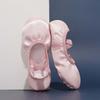 PU Leather Ballet Shoes for Girls Flat Sole Stain Dance Slippers Soft Pointe Shoes  Women