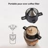 Portable Foldable Coffee Filter Stainless Steel Easy Clean Reusable Tea Holder Funnel Baskets Paperless Pour Over Holder Dripper