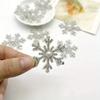 20 STÜCKE 40mm Glitter Strass Tuch Weihnachten Schneeflocken Patches DIY Handwerk Kuchen Haarnadel Applikationen Liefert