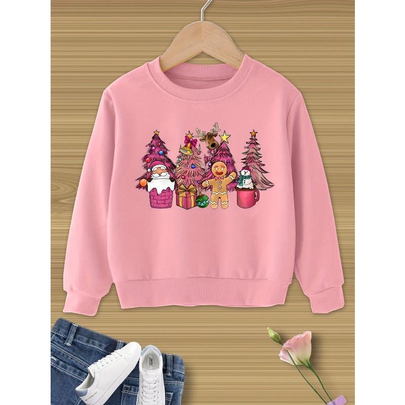 European Sizes Cute Merry Christmas Sweatshirt Kids Holiday Xmas Gift