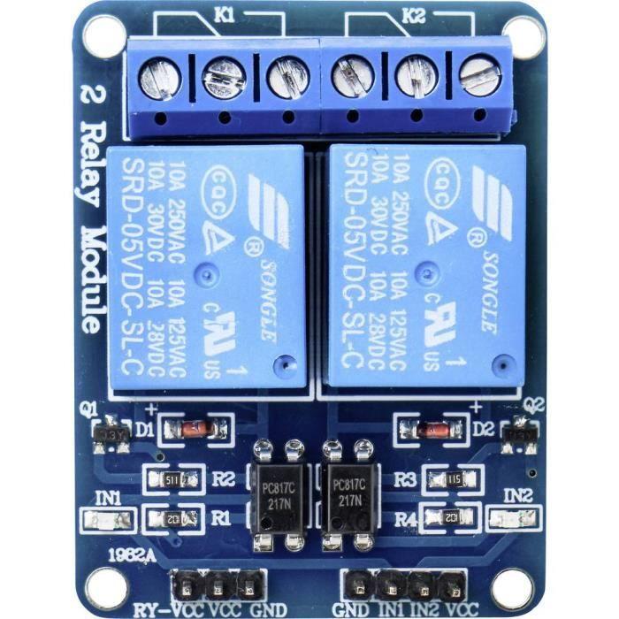 Relaisplatine - TRU COMPONENTS - TC-9072472 - 2 Kanäle - 5V - Hohe Strombelastbarkeit