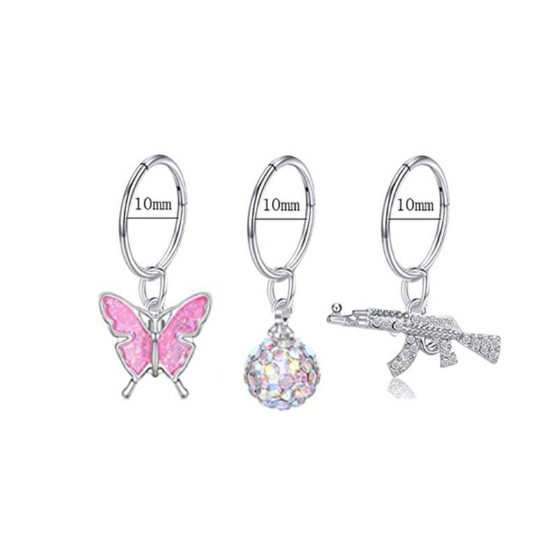 European And American New Faucet Seamless Ring Earrings Human Body Piercing Navel Ring A Variety Of Pendant Earrings 