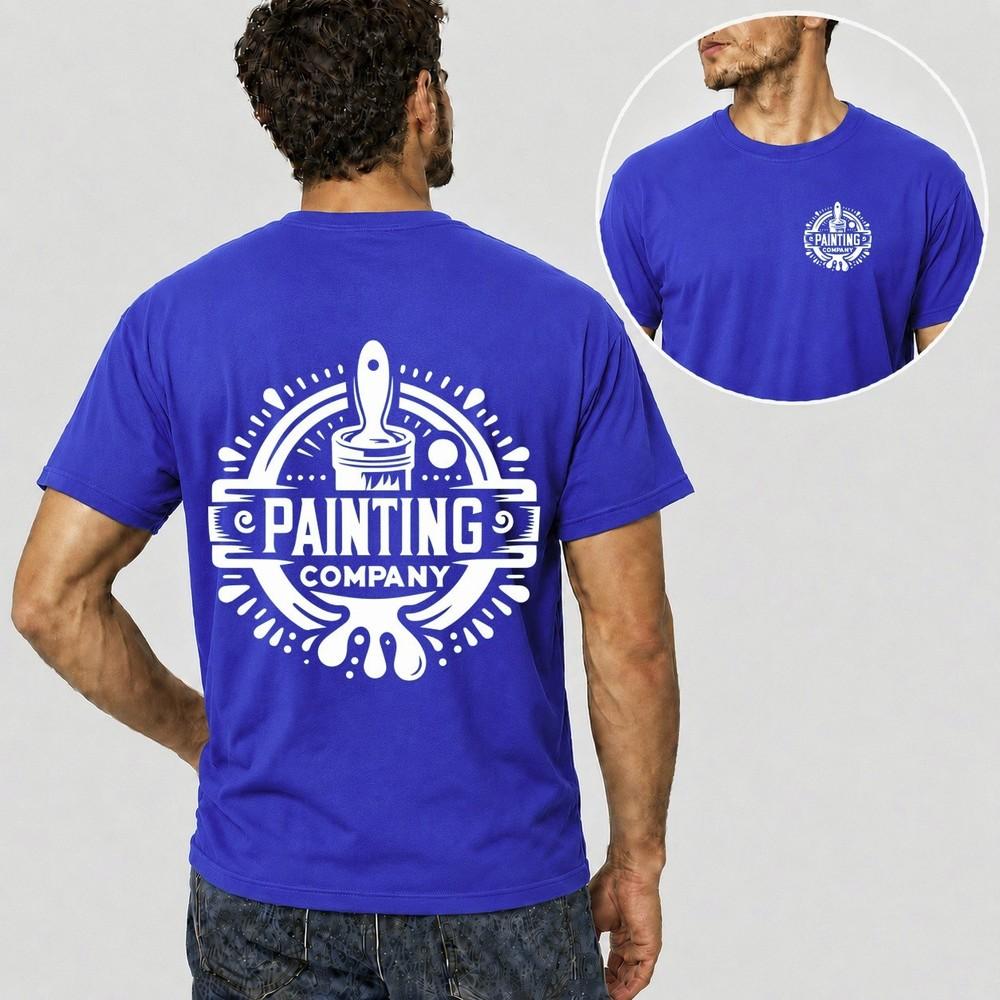 Unisexs Personalised Work T Shirt Custom Company Logo Painter Plumber Mechanic Gift