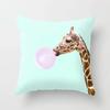 Juste de coussin de dessin animé pour la maison, taie d'oreiller décorative, animal, lama, alpaga, girafe, canapé, voiture, fête, Nairobi, Orn