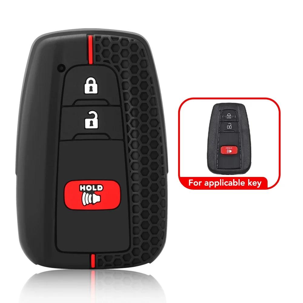 

Чехол для автомобильного ключа, защитный силиконовый чехол для ключа, автомобильные аксессуары для Toyota Prius Camry Corolla C-HR CHR RAV4 Prado 2018 2022