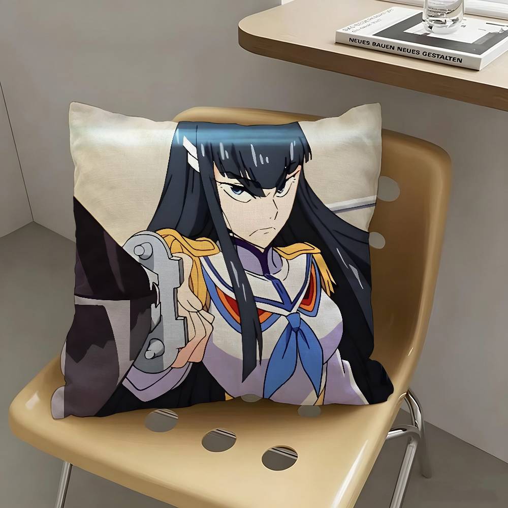 1pc Satsuki Kiryuin Anime Characters Pillow Case Fashion Square Pillowcase Bedroom Sofa Room Ins Decoration Leisure