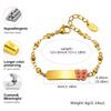 Engraving Custom Name Curved Cross Chain Bracelet for Baby Heart Chain Bracelets Stainless Steel Name Anniversary Jewelry Gift