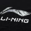 Li-Ning Letter Logo Printed Round Neck Short Sleeve Comfortable Mid Waist Five Point Shorts Casual Sports Suit Unisex Suit Black AHSVD53-1+YAPV001-1