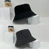 Bucket Hat Women's High Sense Department Summer New Double-sided Wear Shading Sunscreen Plaid Casual Retro Fashion