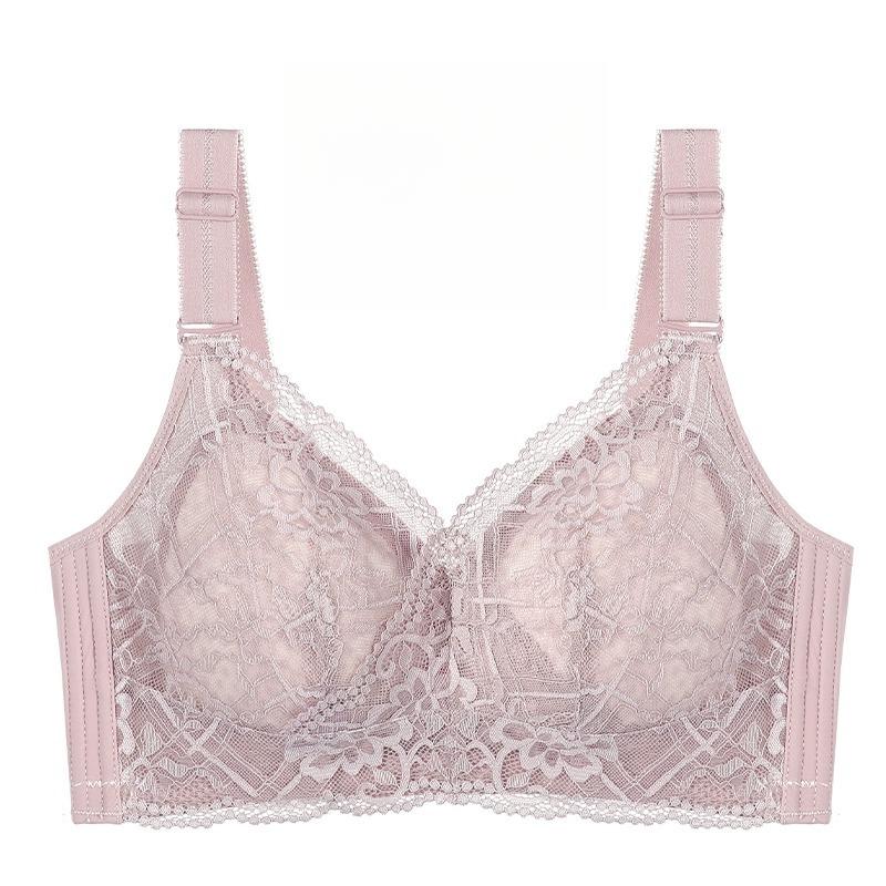 

Нижнее белье Женский бюстгальтер с полной чашкой Тонкая коллекция бюстгальтеров Боковые груди Большой бюстгальтер 42/95E фиолетовый