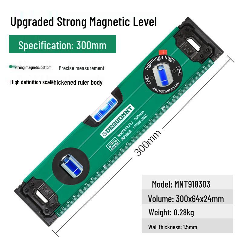 Meinate® Precision Mini Spirit Level with Magnetic Angle Ruler