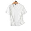 MD Women Clothes Casual Style Basic Versatile White Skin-friendly Pure Cotton V-neck Short Sleeve T-shirt Female 06832542250