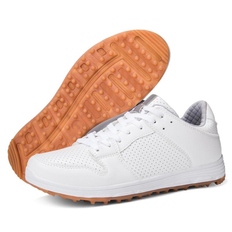 Prodyšná kůže Muži Golfové boty Protiskluzové Dámské Golfové boty Gumová podrážka Unisex Golfové oblečení Tenisky Pohodlné