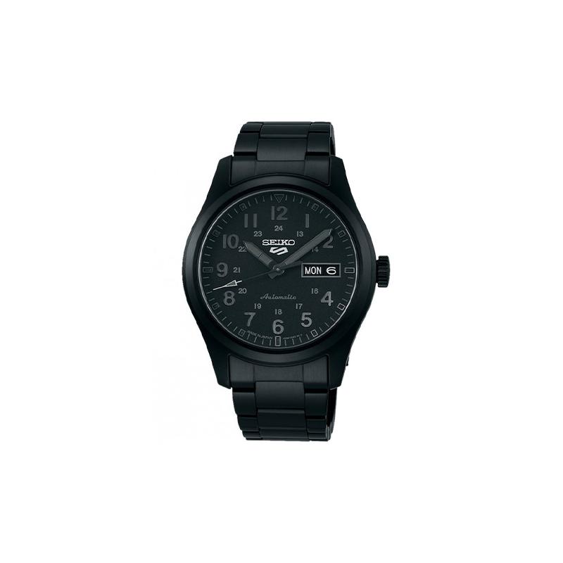 SEIKO 100 meters waterproof Automatic Steel Strap 39.4mm men s watch black dial SBSA165 чёрный
